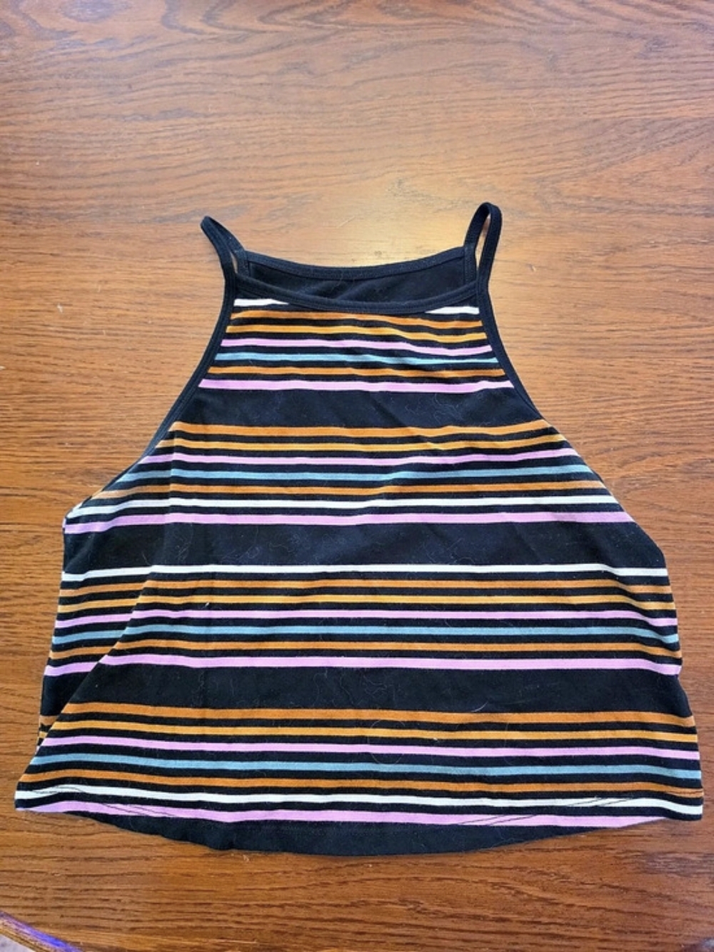 Torrid Striped Tank Top Black & Orange Size 0